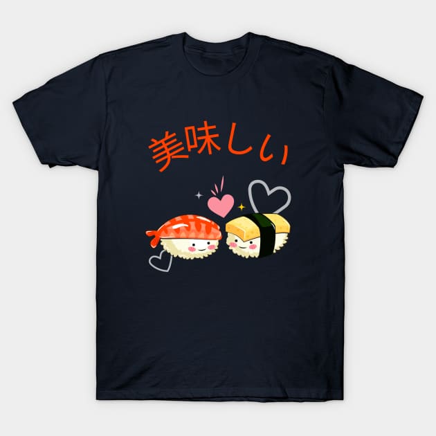 Delicious Sushi v1 T-Shirt by CLPDesignLab